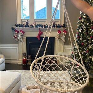 Hanging rope chair never hung up and never used.